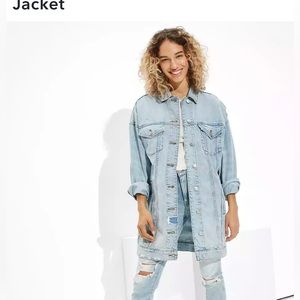 AE oversized boyfriend denim jacket